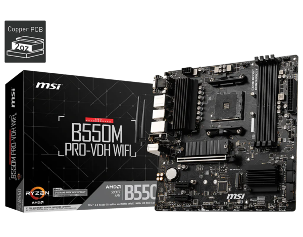 MSI B550M Pro-VDH Wi-Fi AM4 AMD Micro-ATX Motherboard