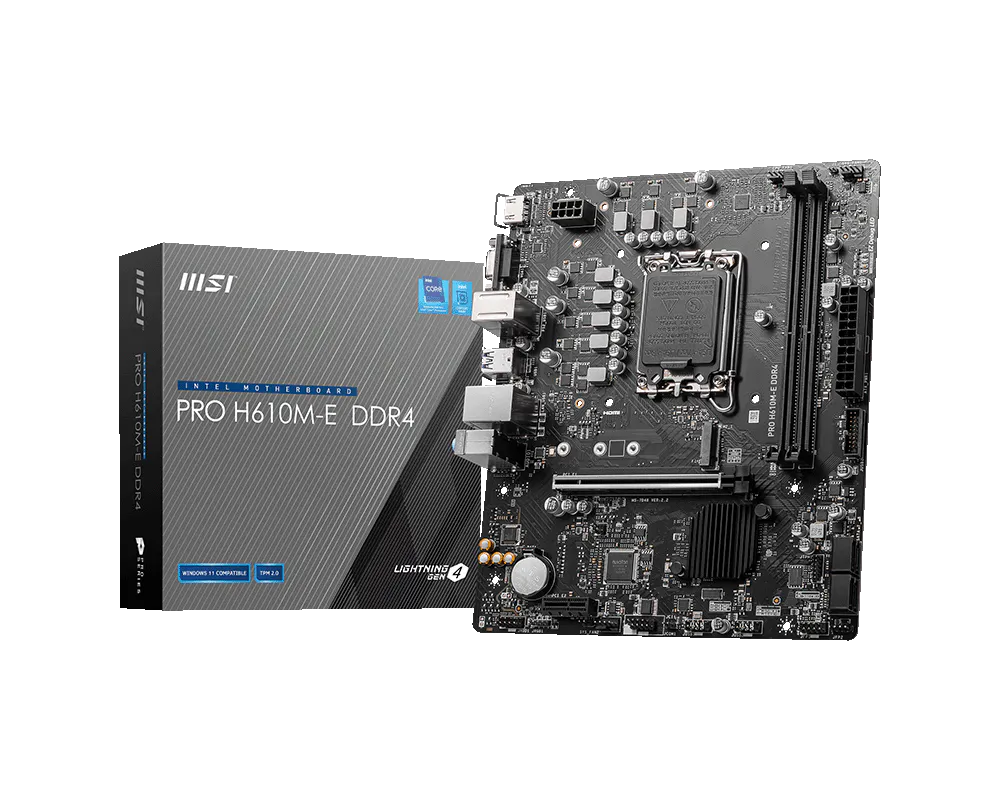 MSI PRO H610M-E DDR4 mATX Motherboard