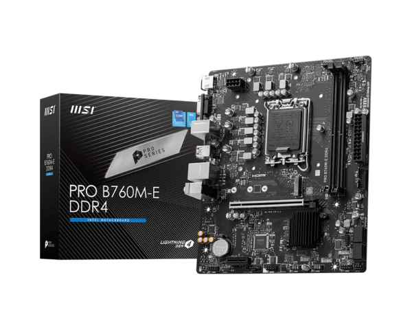 MSI PRO B760M-E DDR4 Micro-ATX Motherboard