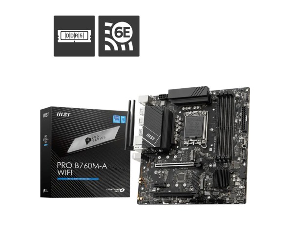 MSI PRO B760M-A WiFi DDR5 Micro-ATX Motherboard