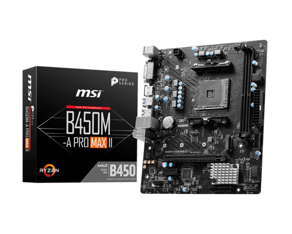 MSI B450M-A PRO MAX II AMD AM4 Motherboard