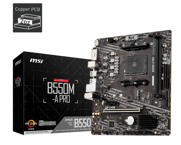 MSI B550M-A PRO DDR4 AMD AM4 Micro ATX Motherboard