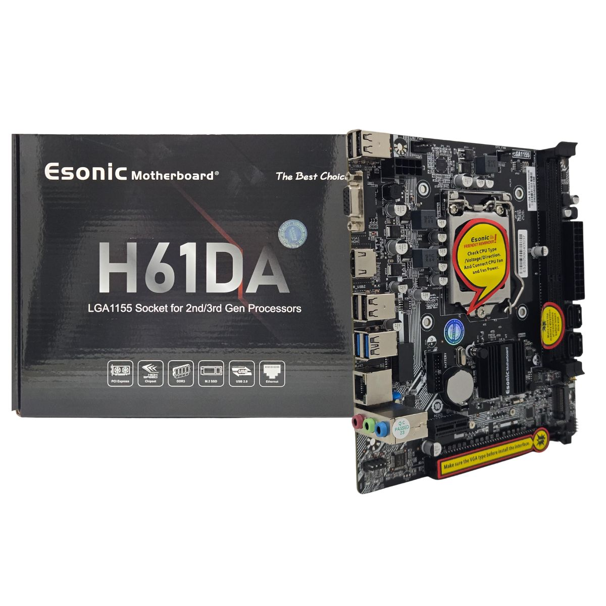 Esonic H61DA DDR-3 Micro-ATX Motherboard