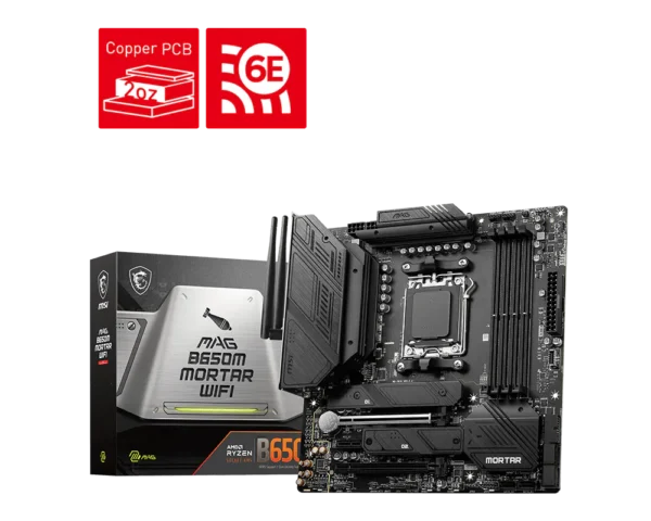 MSI MAG B650M MORTAR WIFI DDR5 AMD AM5 mATX Motherboard