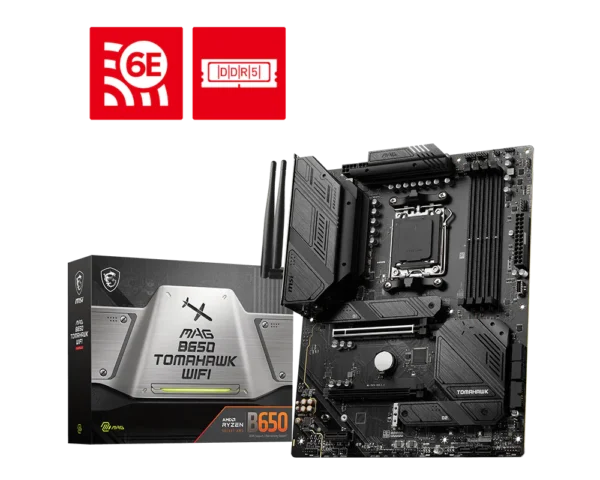 MSI MAG B650 TOMAHAWK WIFI DDR5 AMD AM5 ATX Motherboard