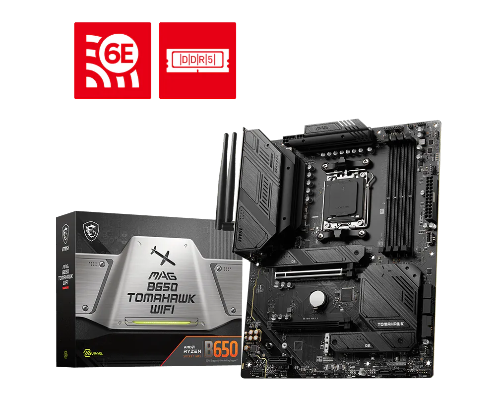MSI MAG B650 TOMAHAWK WIFI DDR5 AMD AM5 ATX Motherboard