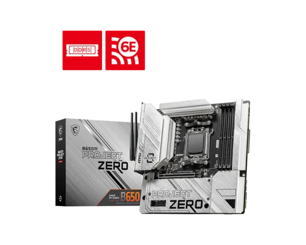 MSI B650M PROJECT ZERO AM5 m-ATX Motherboard
