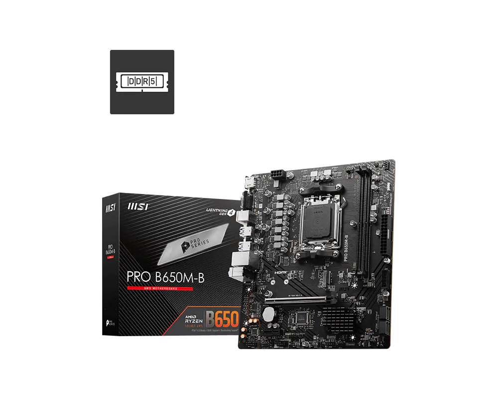 MSI PRO B650M-B DDR5 AMD AM5 m-ATX Motherboard