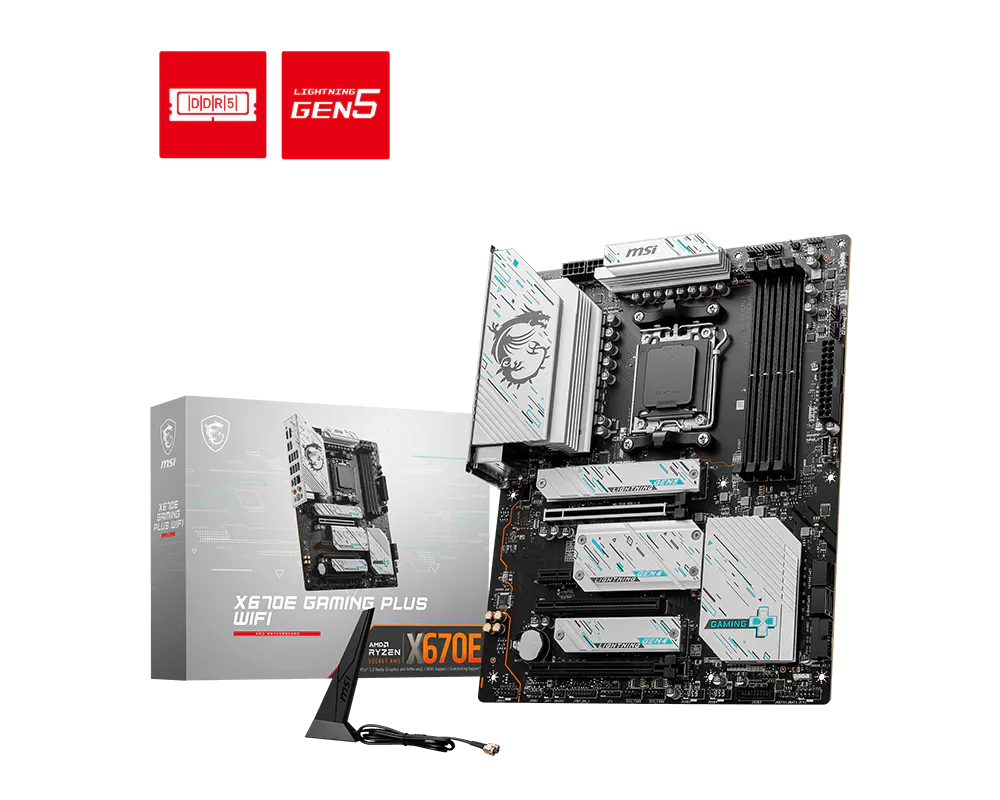 MSI X670E GAMING PLUS WIFI AM5 ATX Motherboard
