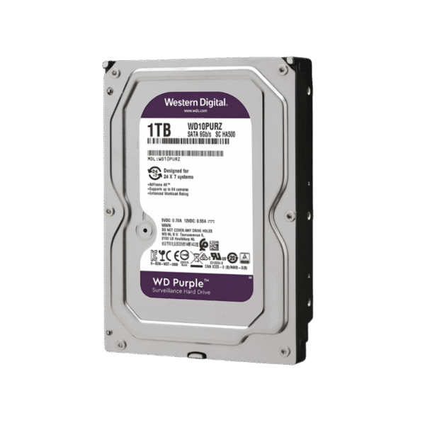 Western Digital 1TB 3.5" Purple Surveillance HDD