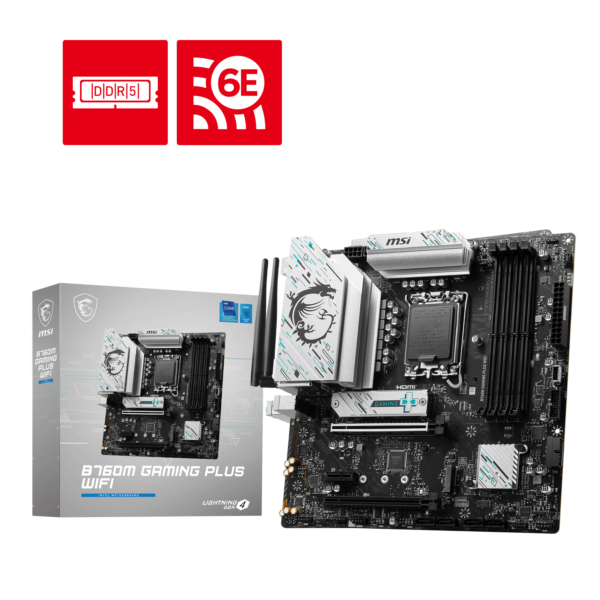 MSI B760M Gaming Plus WiFi 6E DDR5 Micro-ATX Motherboard