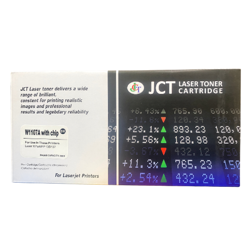 JCT W1107A Black Toner Cartridge With Chip