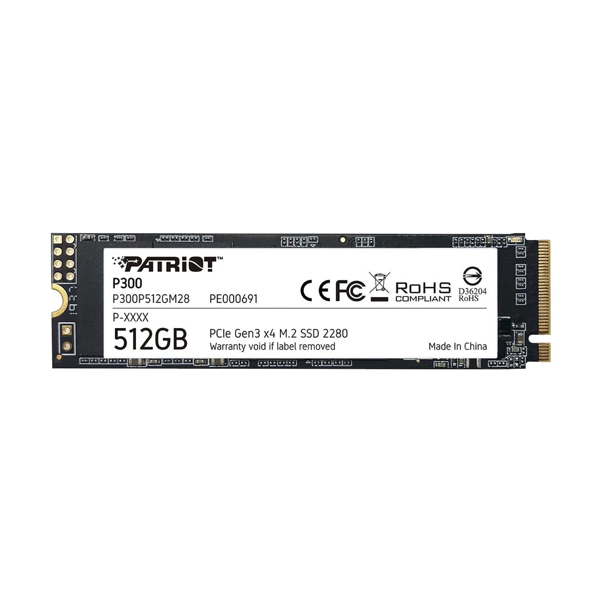 Patriot P300 512GB M.2 2280 PCIe NVMe SSD