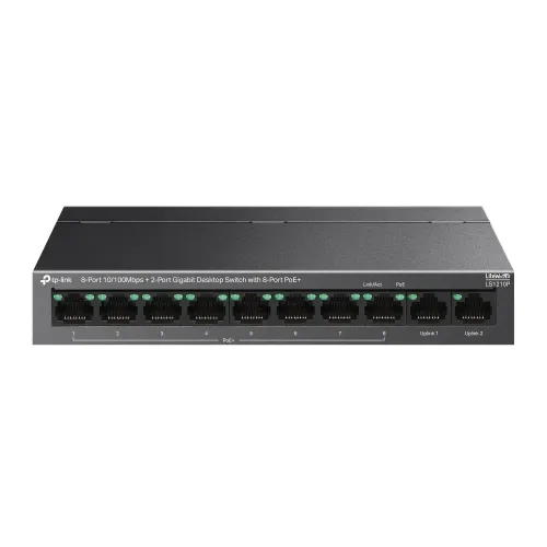 TP-Link LiteWave LS1210P 10-Port Desktop Switch with 8-Port PoE+