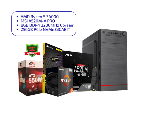 AMD Ryzen 5 3400G Budget Desktop PC